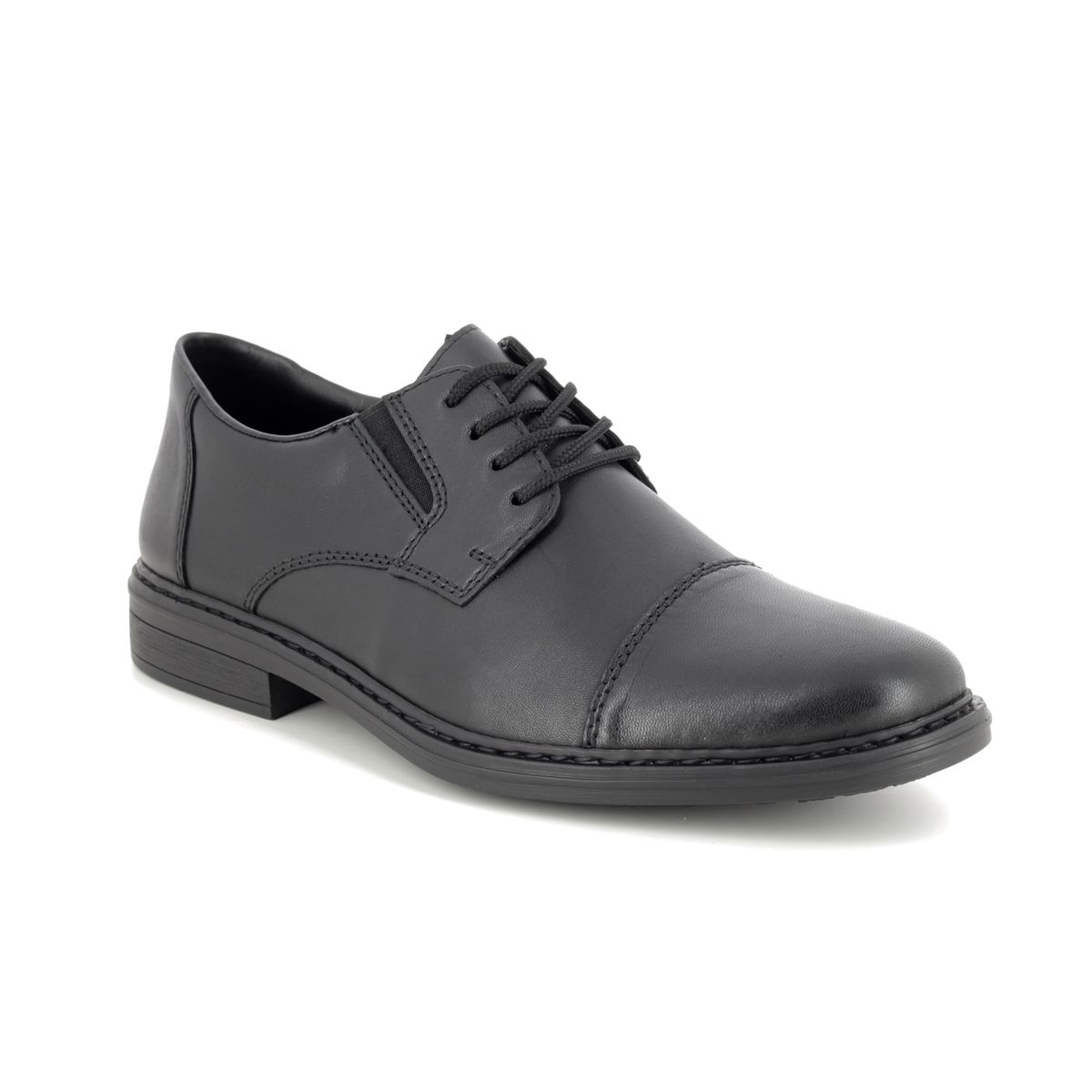 Rieker 17642-00 Black leather formal shoes