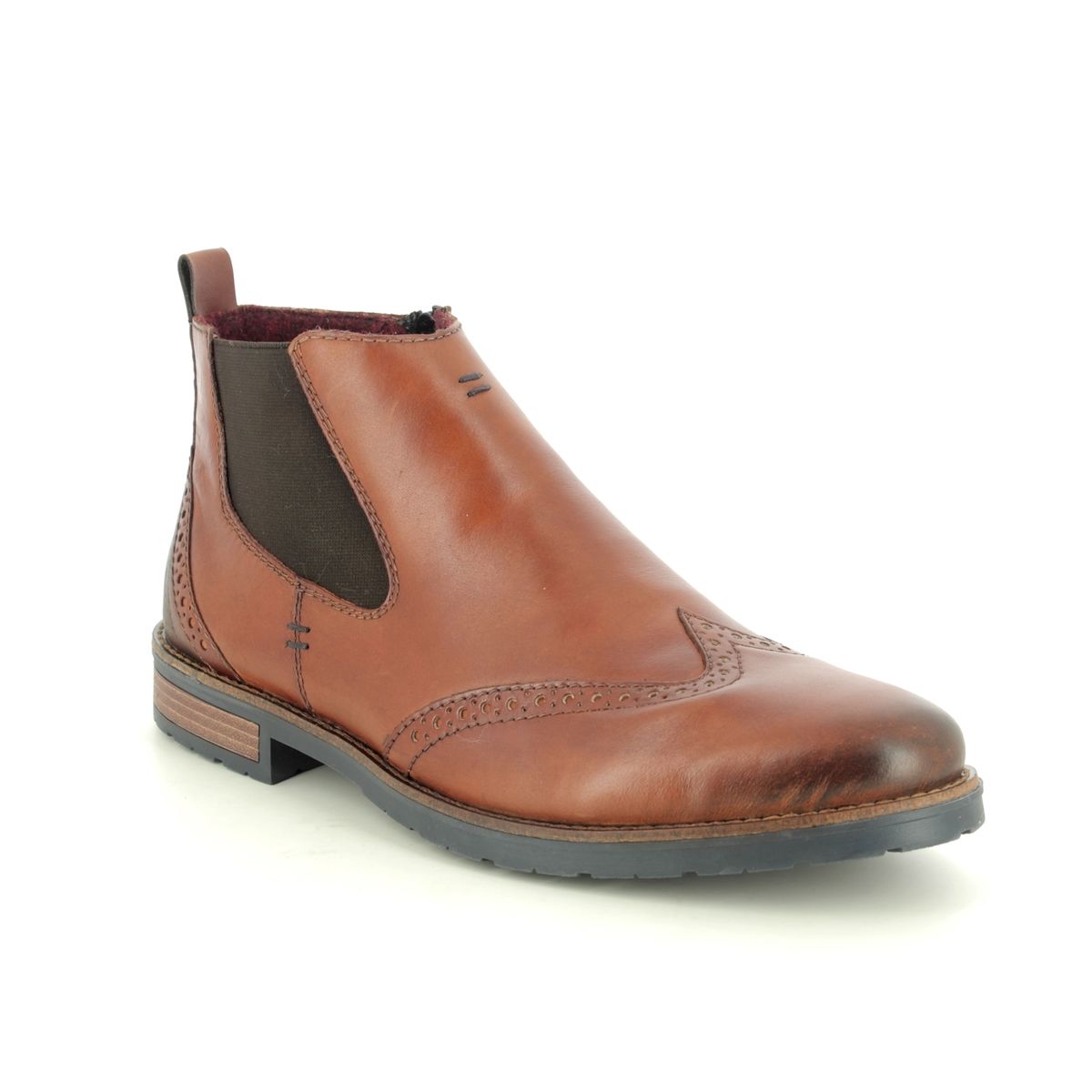 rieker tan leather chelsea boots