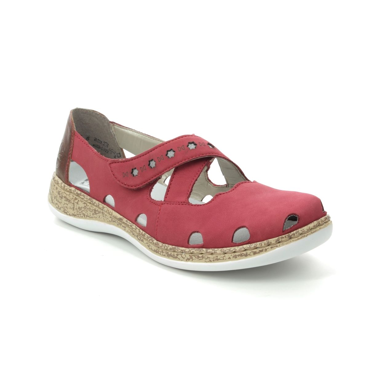 Rieker 46356-33 RED TAN Mary Jane Shoes
