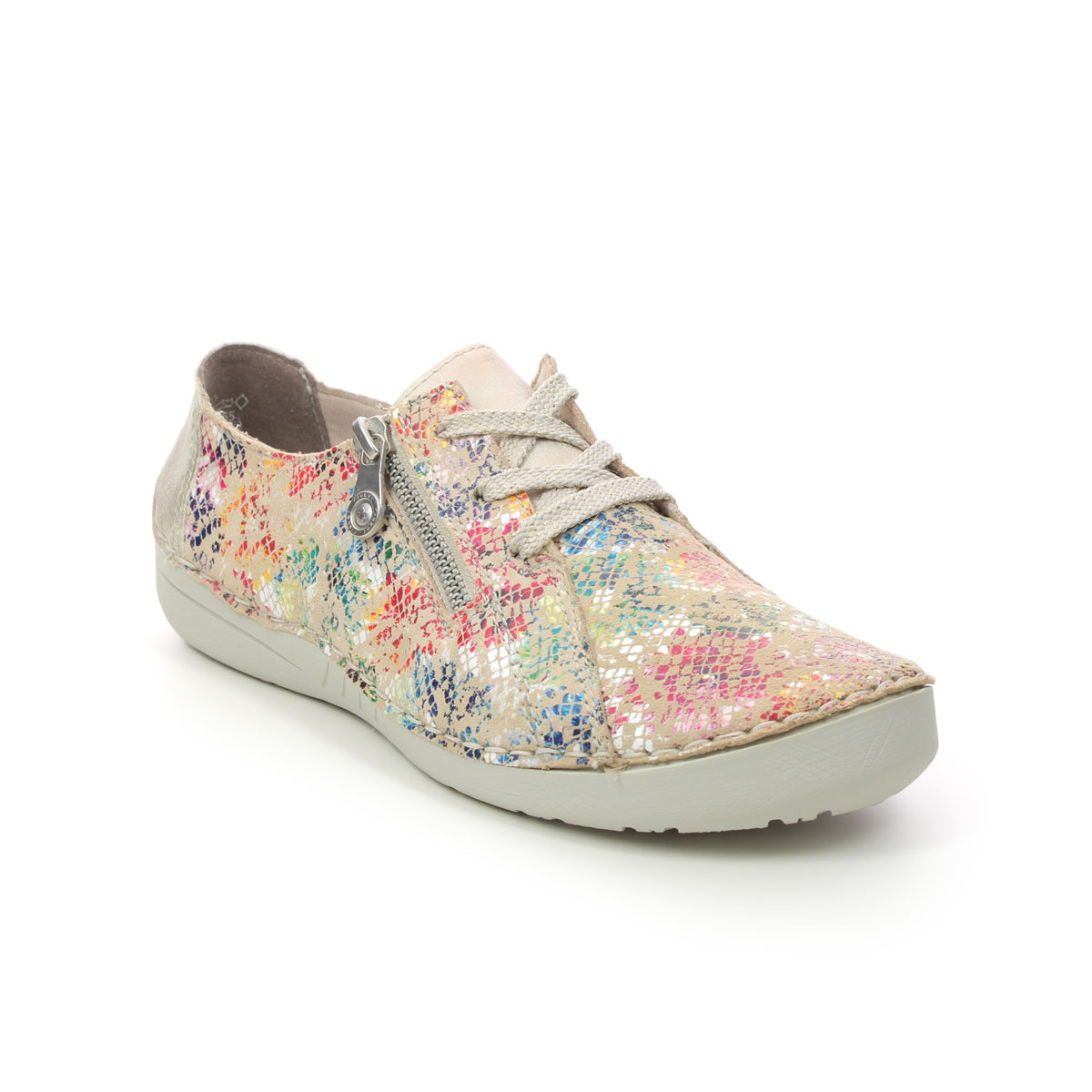 Rieker Funzip Floral Print Womens Lacing Shoes 52511-90 In Size 36 In Plain Floral Print