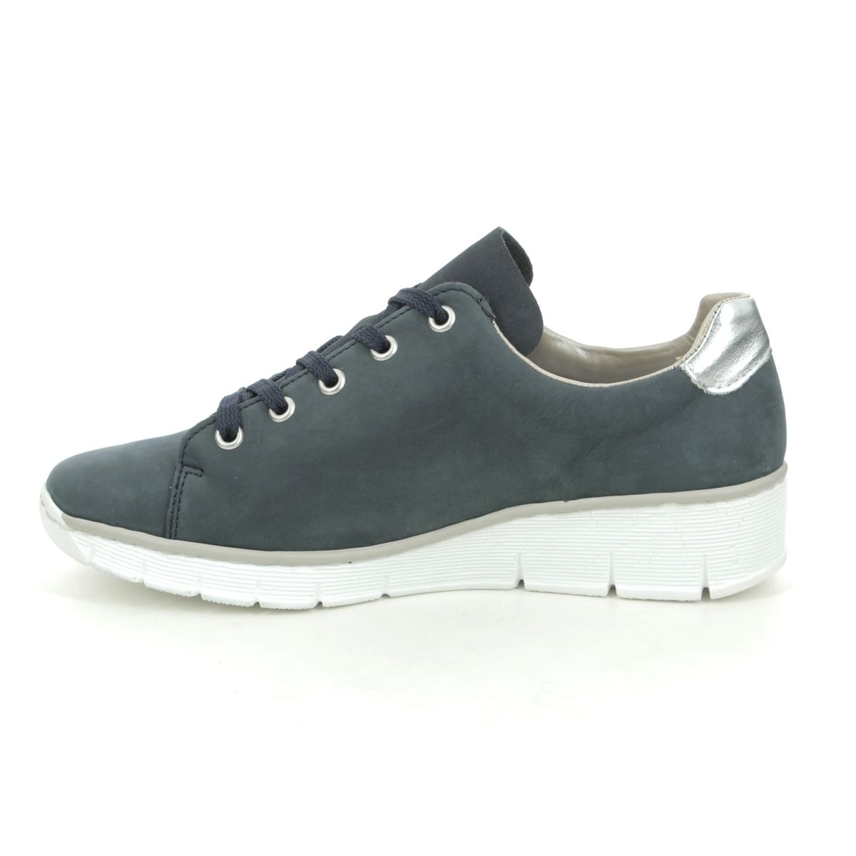 Rieker 53711-14 Navy Leather trainers