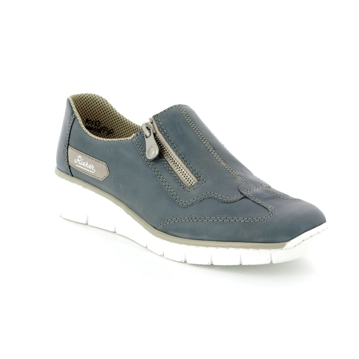 Amfibiekøretøjer Glat Lys Rieker 53773-12 Blue comfort shoes