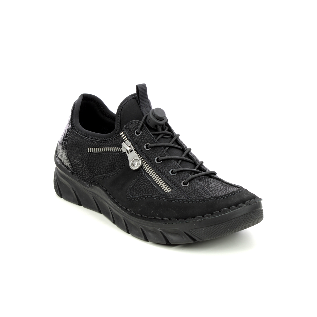 Rieker 55062-00 Black Womens trainers in a Plain Man-made in Size 37