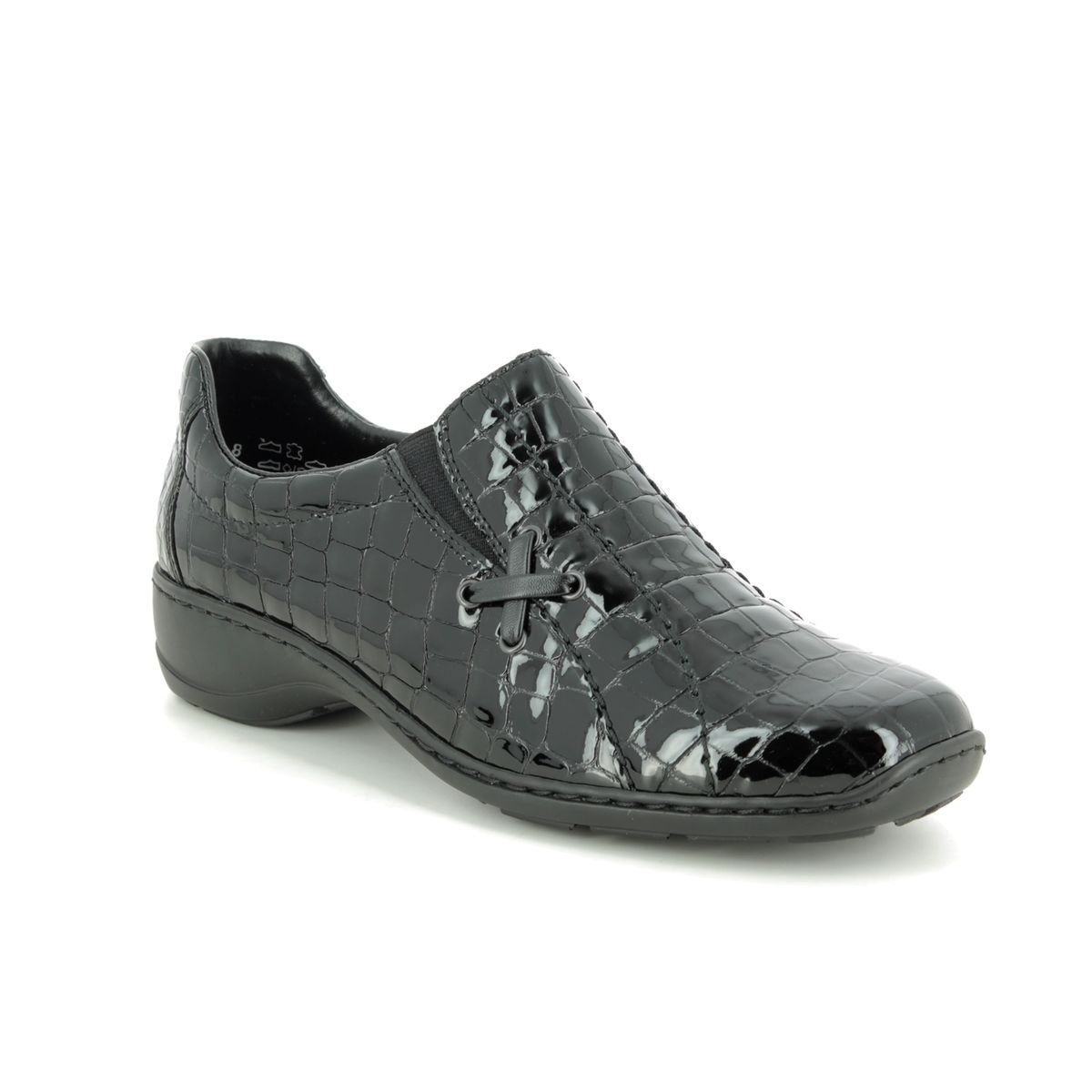 58350-00 Black croc Comfort On Shoes