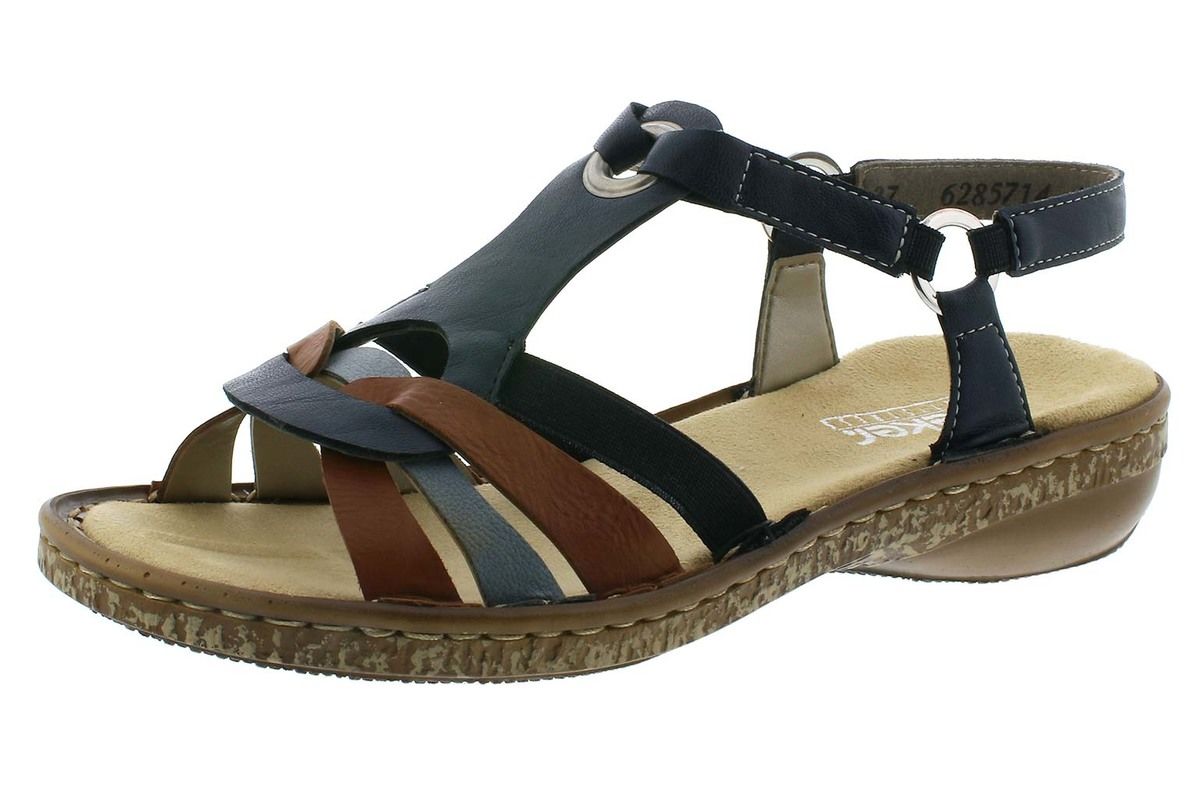 Rieker 62857-14 Navy Tan Comfortable Sandals
