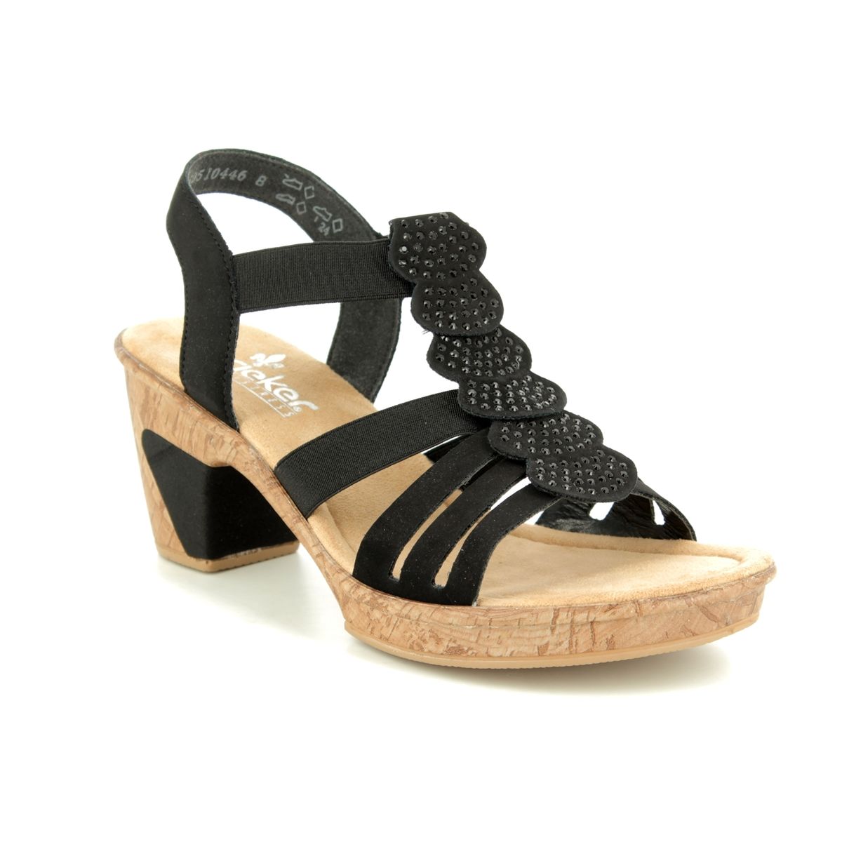 Rieker 69702-00 Black sandals