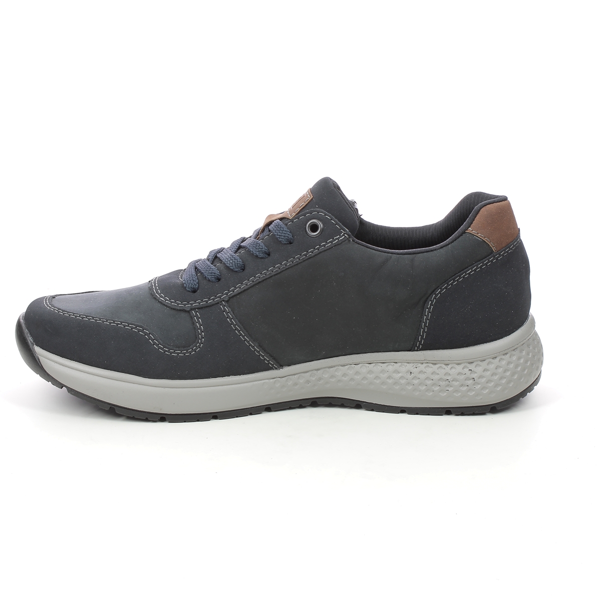 Rieker B7613-14 Navy Leather Mens Trainers