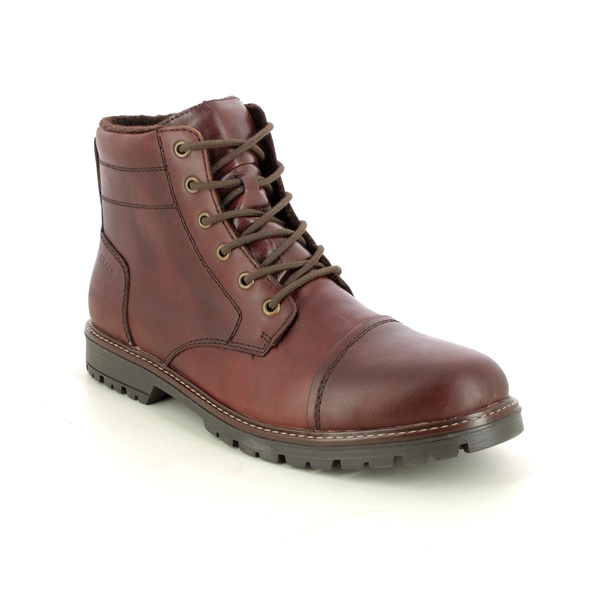 Rieker F3604-25 Brown leather Mens Winter Boots in a Plain Leather in Size 44