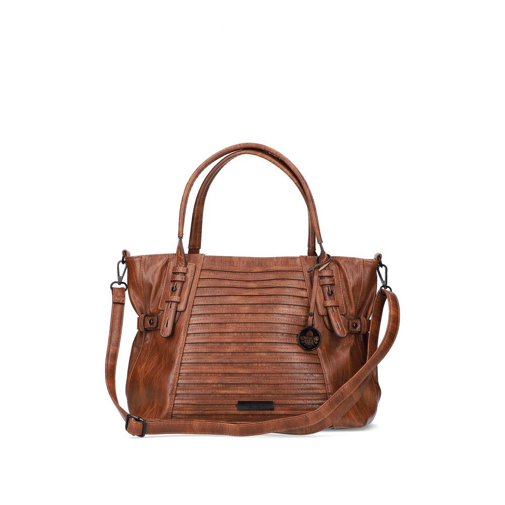 Rieker Grab Straps Tan Womens Handbag H1083-22 In Size 2 In Plain Tan
