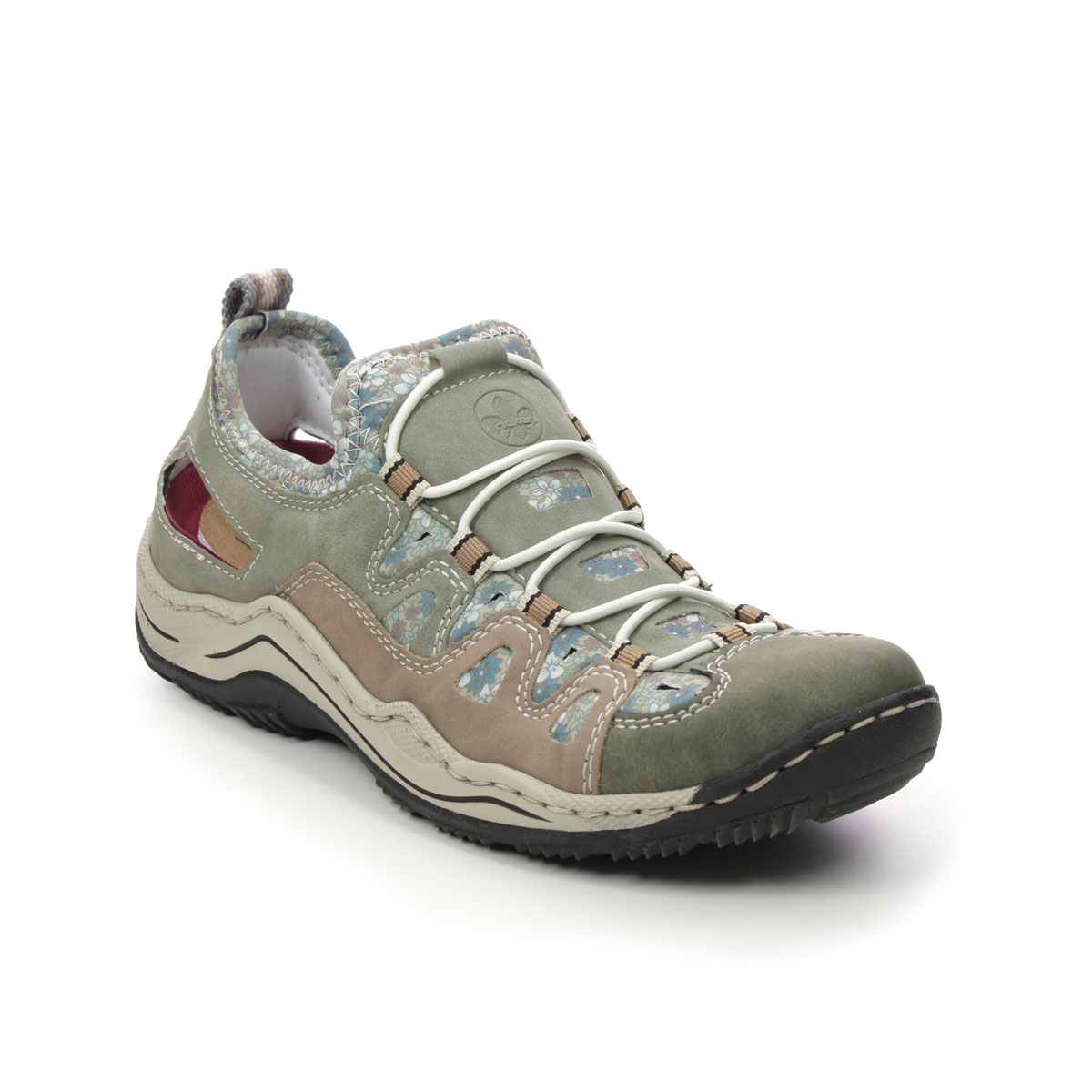 Rieker Jeer Sage Womens Trainers L0539-52 In Size 38 In Plain Sage