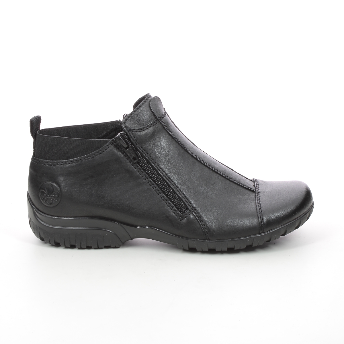 melodrama trist hurtig Rieker L4653-00 Black leather Ankle Boots
