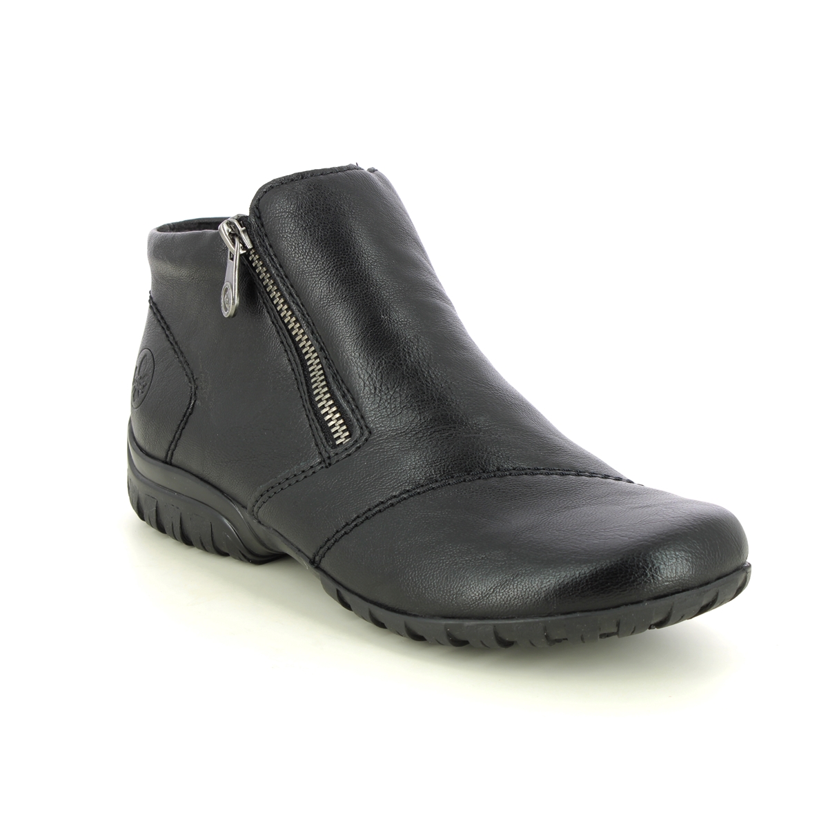 Rieker Birbop Black Womens Ankle Boots L4663-01 In Size 38 In Plain Black