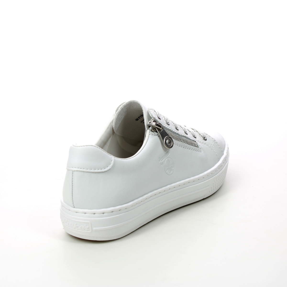 Rieker L59L1-83 WHITE LEATHER Womens trainers