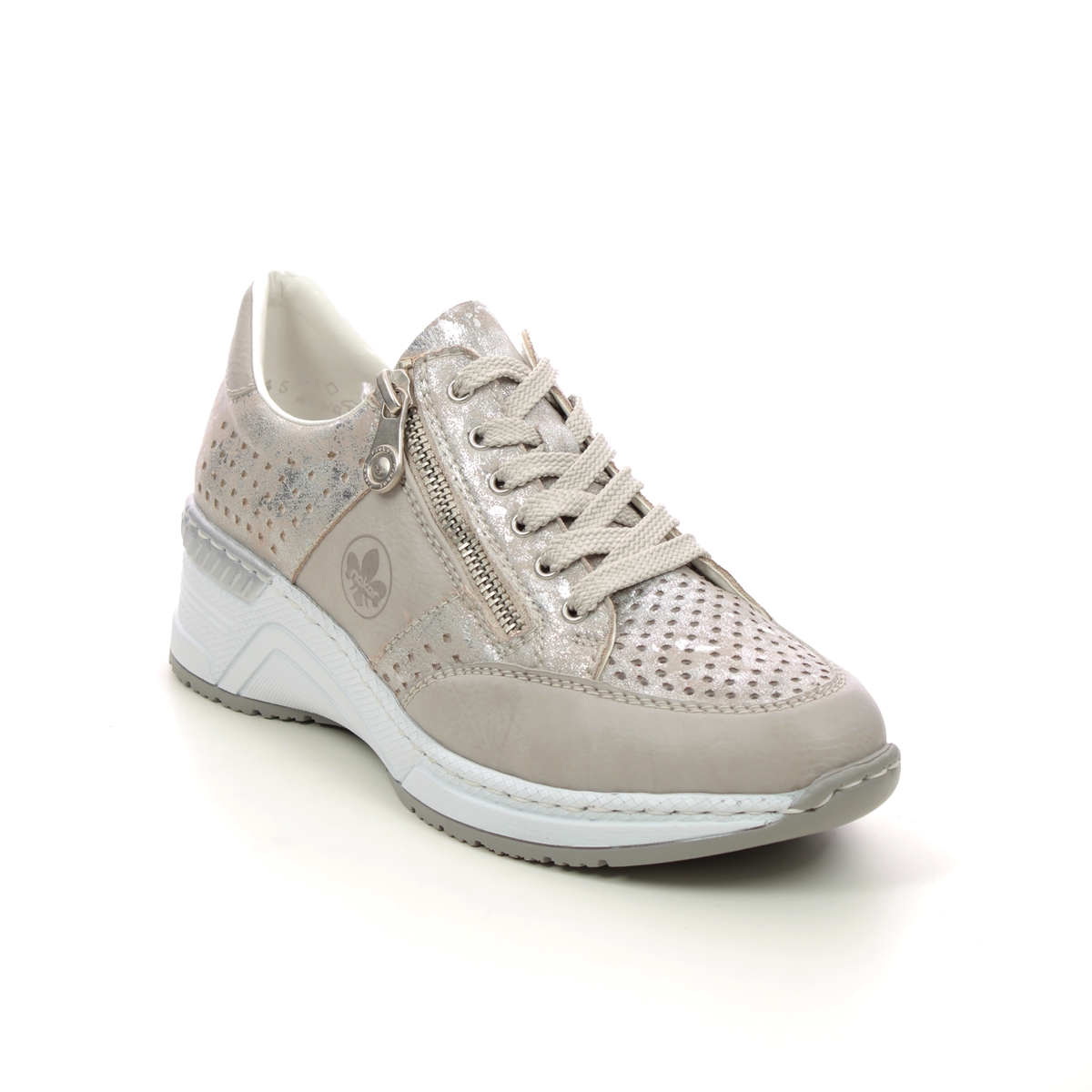 Rieker N4327-80 Light Gold Womens trainers in a Plain Man-made in Size 38