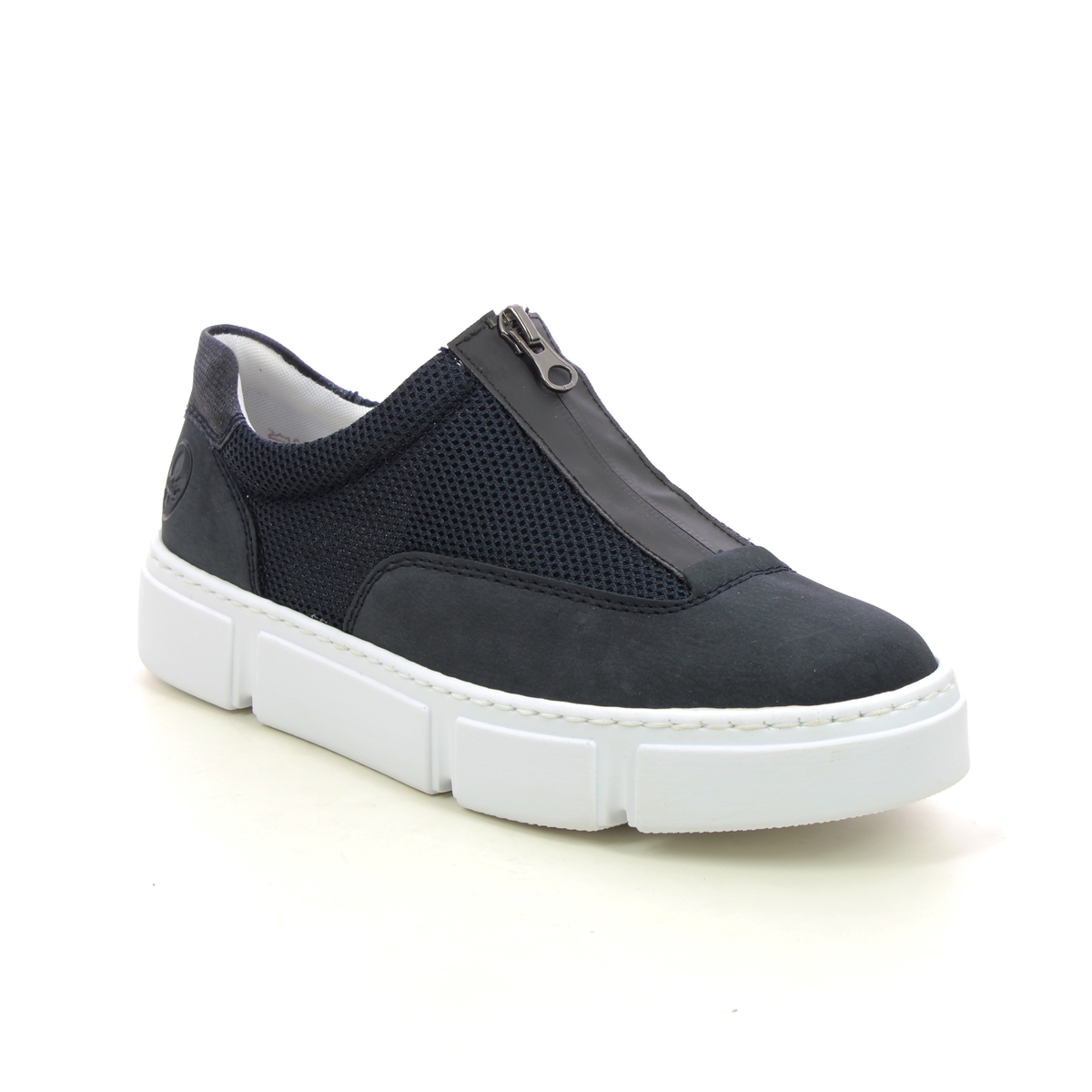 Rieker N5964-14 Navy Womens trainers in a Plain Man-made in Size 41