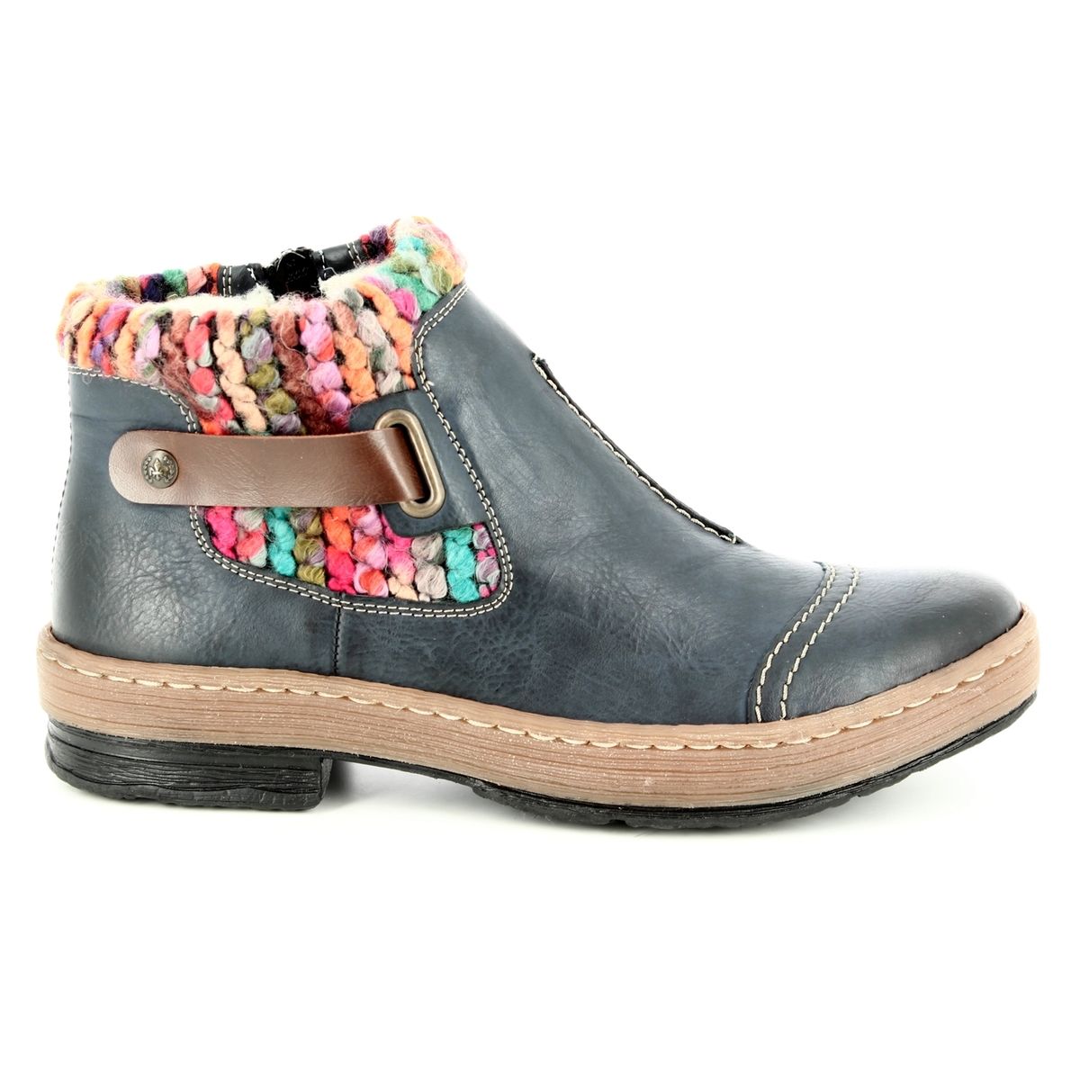 Rieker Z6784-14 Navy Womens ankle boots