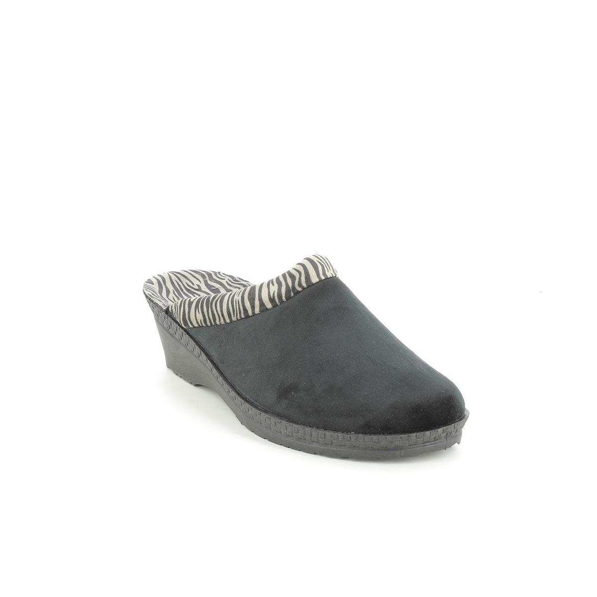 Rohde Neustadt Sparky Black Womens slipper mules 2465-90 in a Plain  in Size 37