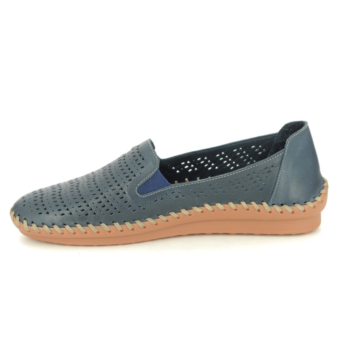 Roselli Gemma 2020-22 Navy leather Comfort Slip On Shoes