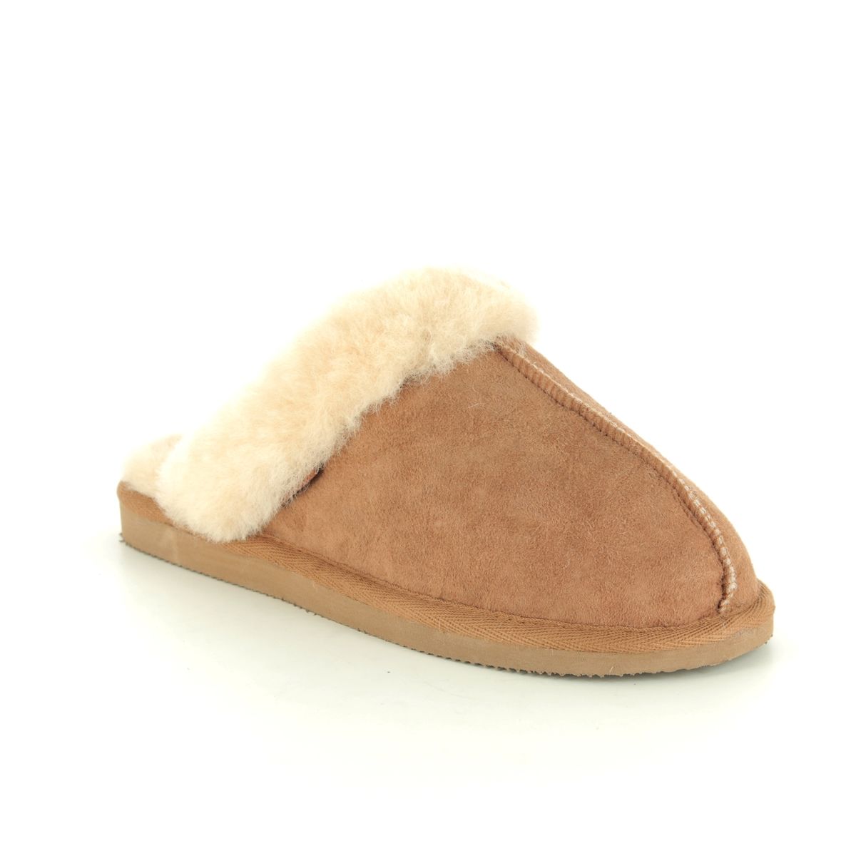 Shepherd Of Sweden Jessica Tan Leather  Womens Slippers 468056 In Size 39 In Plain Tan Leather