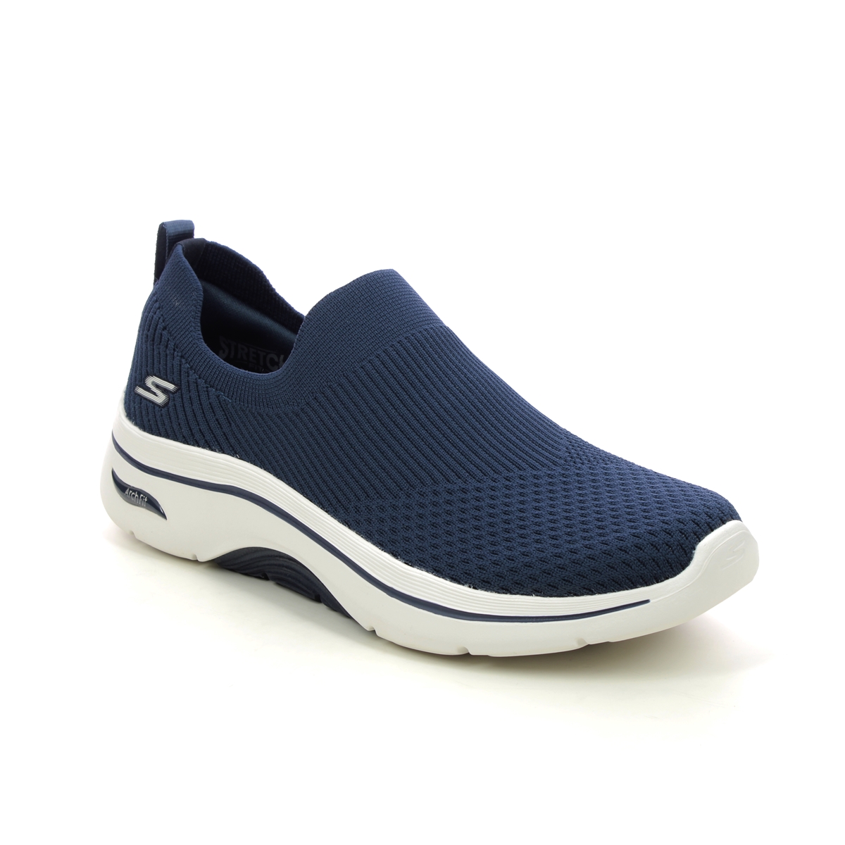 Skechers Arch Fit 2 Slip NVW Navy Womens trainers 125300 in a Plain Textile in Size 8