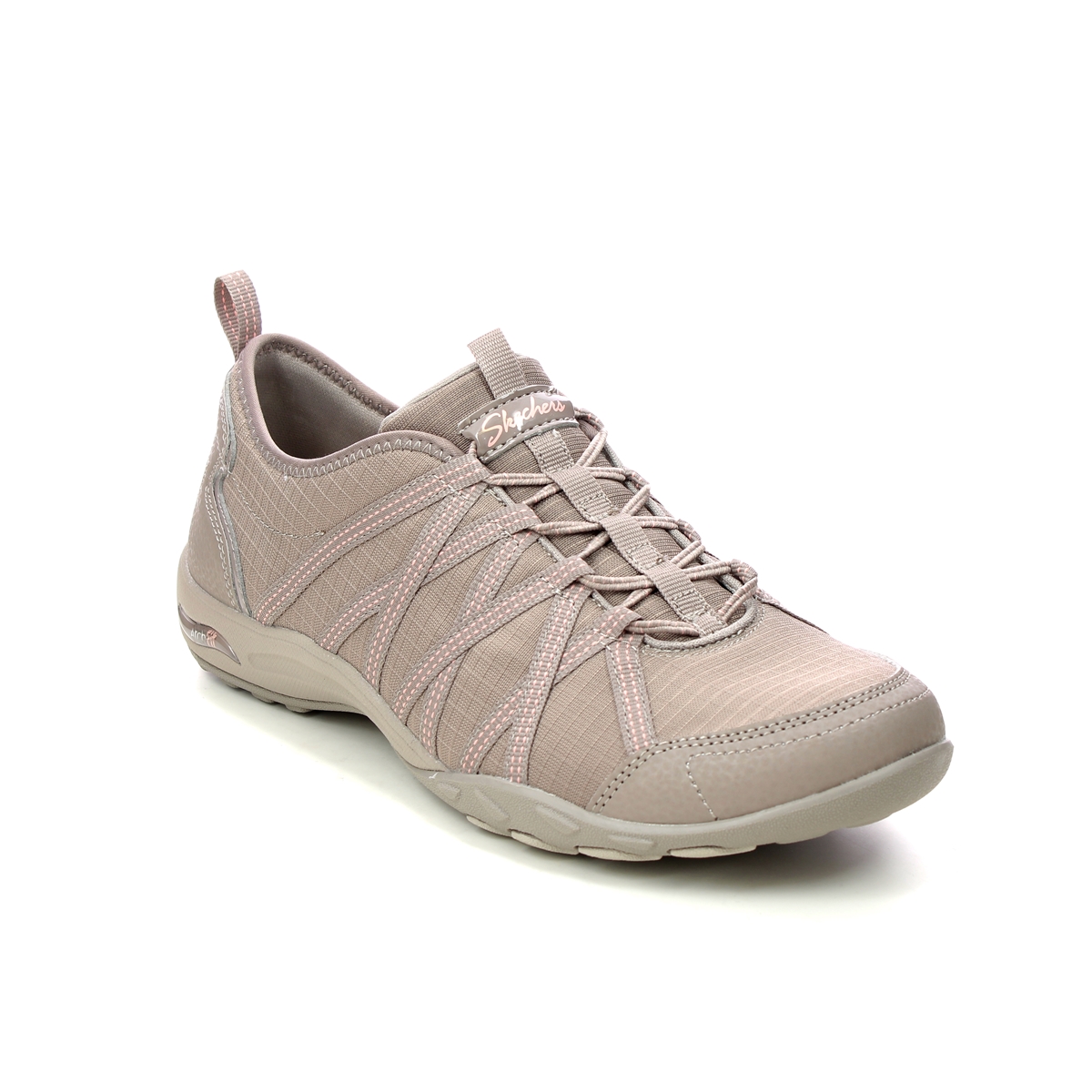 Skechers Arch Fit Breath Taupe Womens Lacing Shoes 100279 In Size 5 In Plain Taupe