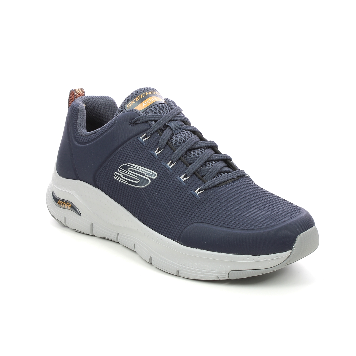 Skechers Arch Fit Lace Navy Mens Trainers 232200 In Size 12 In Plain Navy