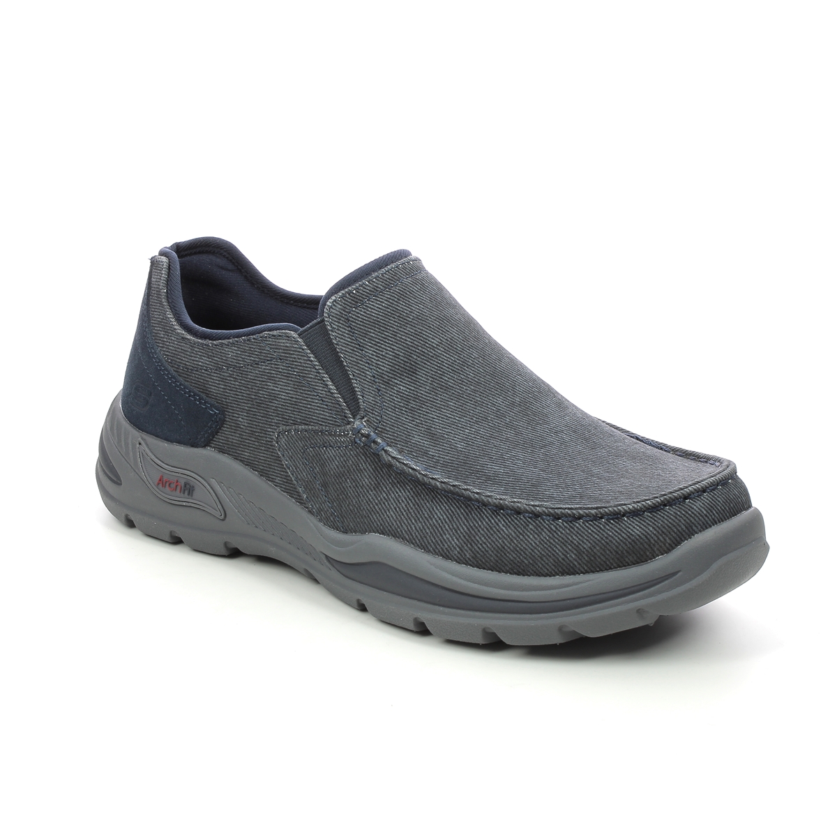 Skechers Arch Fit Motley Navy Mens Slip-On Shoes 204178 In Size 8 In Plain Navy