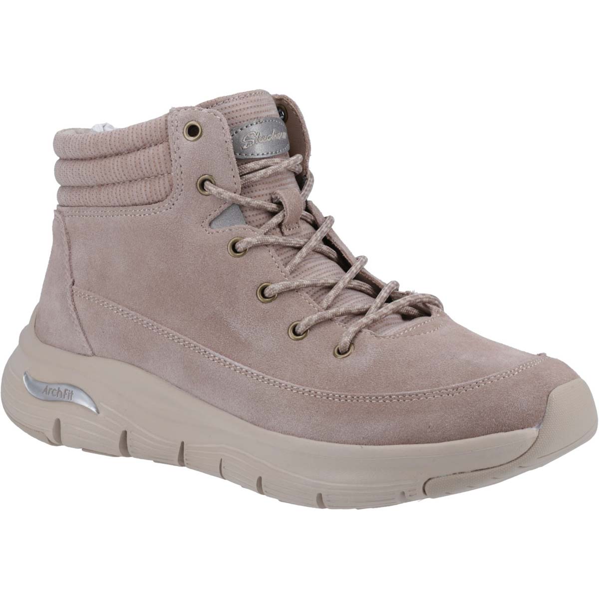 Skechers Arch Fit Smooth TPE Taupe Womens ankle boots