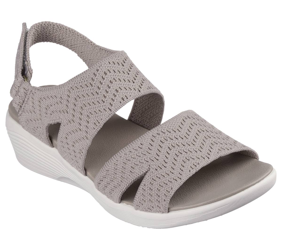 Skechers Arya Modern Muse TPE Taupe Womens Comfortable Sandals 163420 in a Plain Textile in Size 6