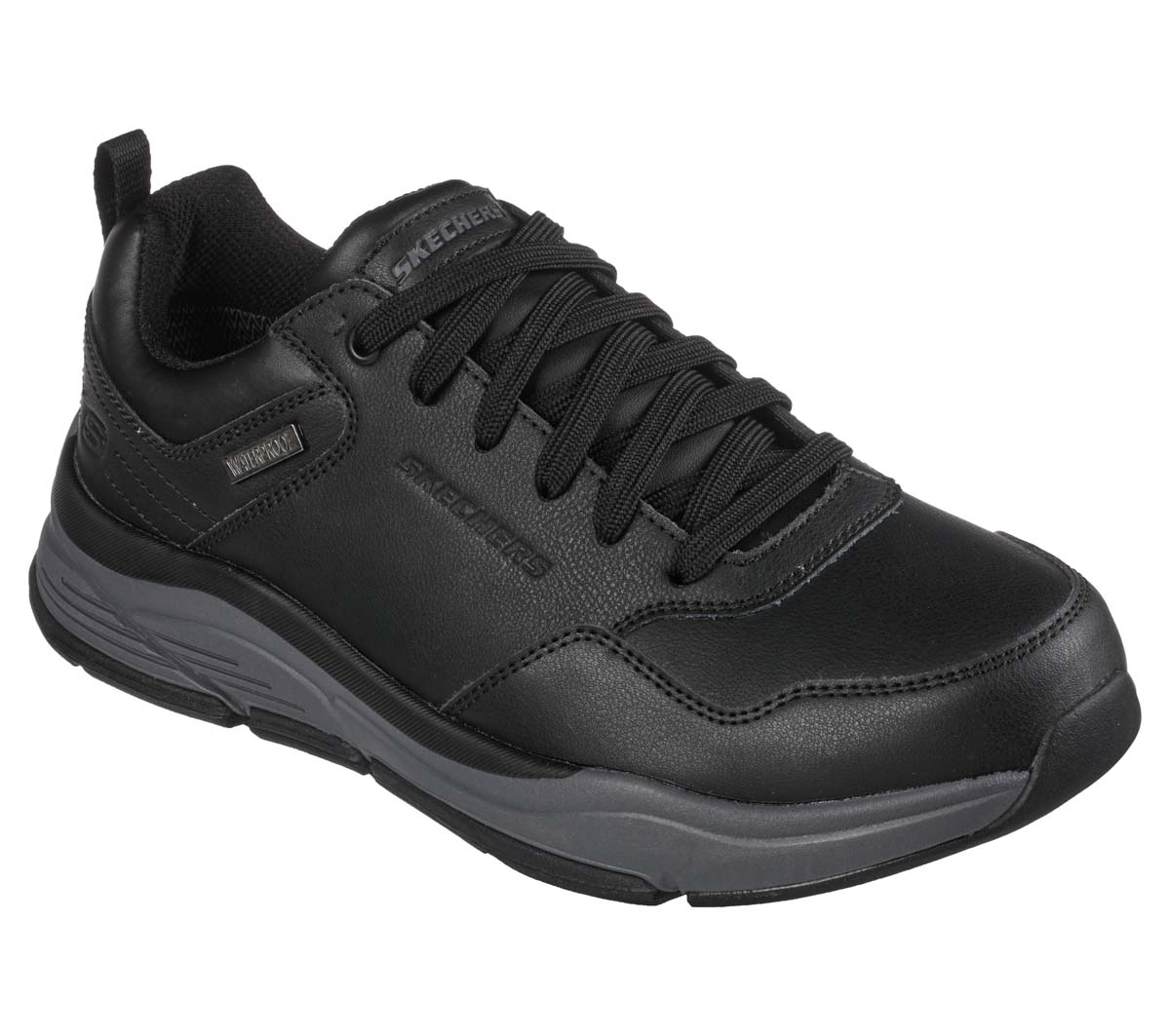 Skechers Benago Hombre Black Grey Mens Comfort Shoes 210021 In Size 10 In Plain Black Grey