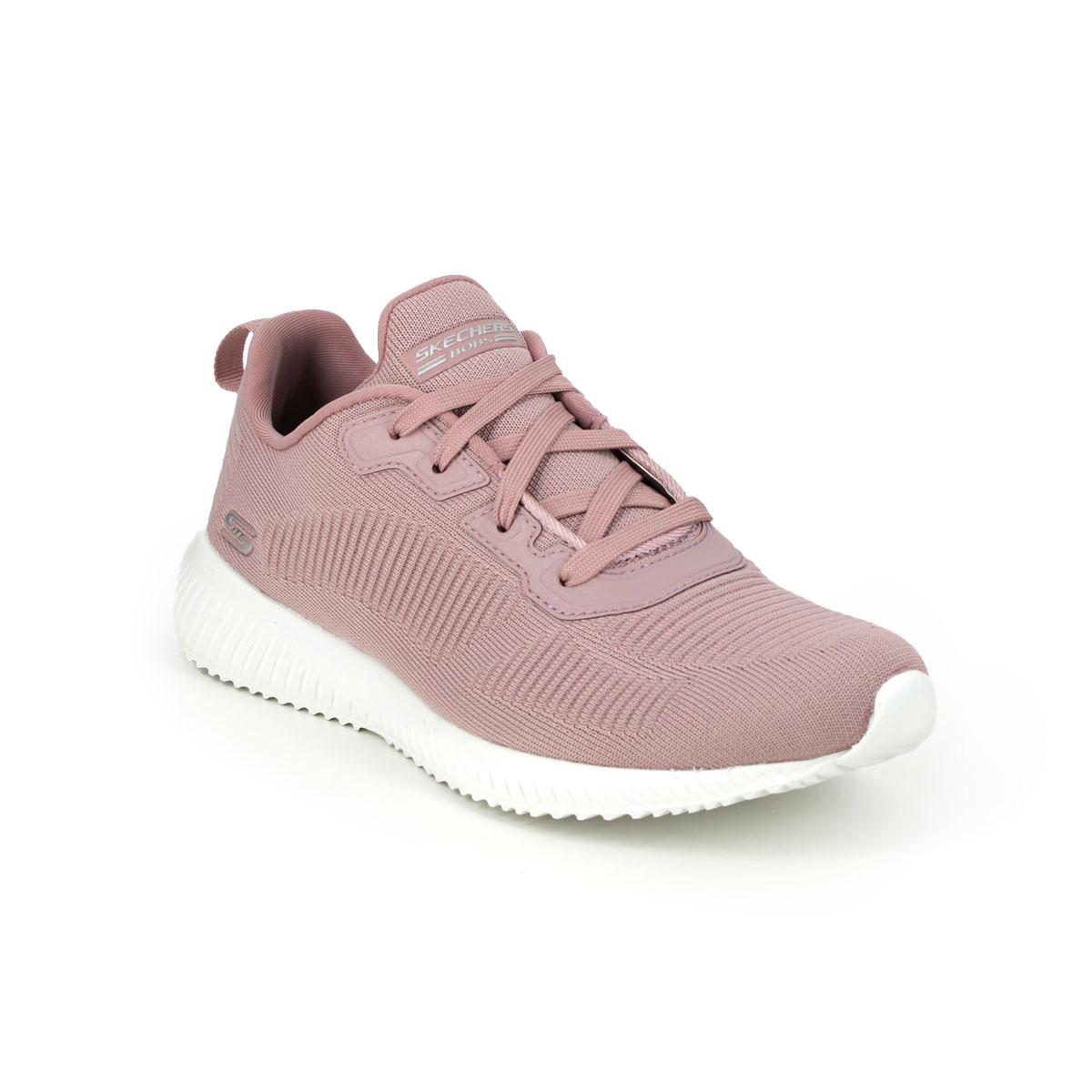 Skechers Bobs Squad BLSH Blush Pink Womens trainers 32504 in a Plain Textile in Size 7