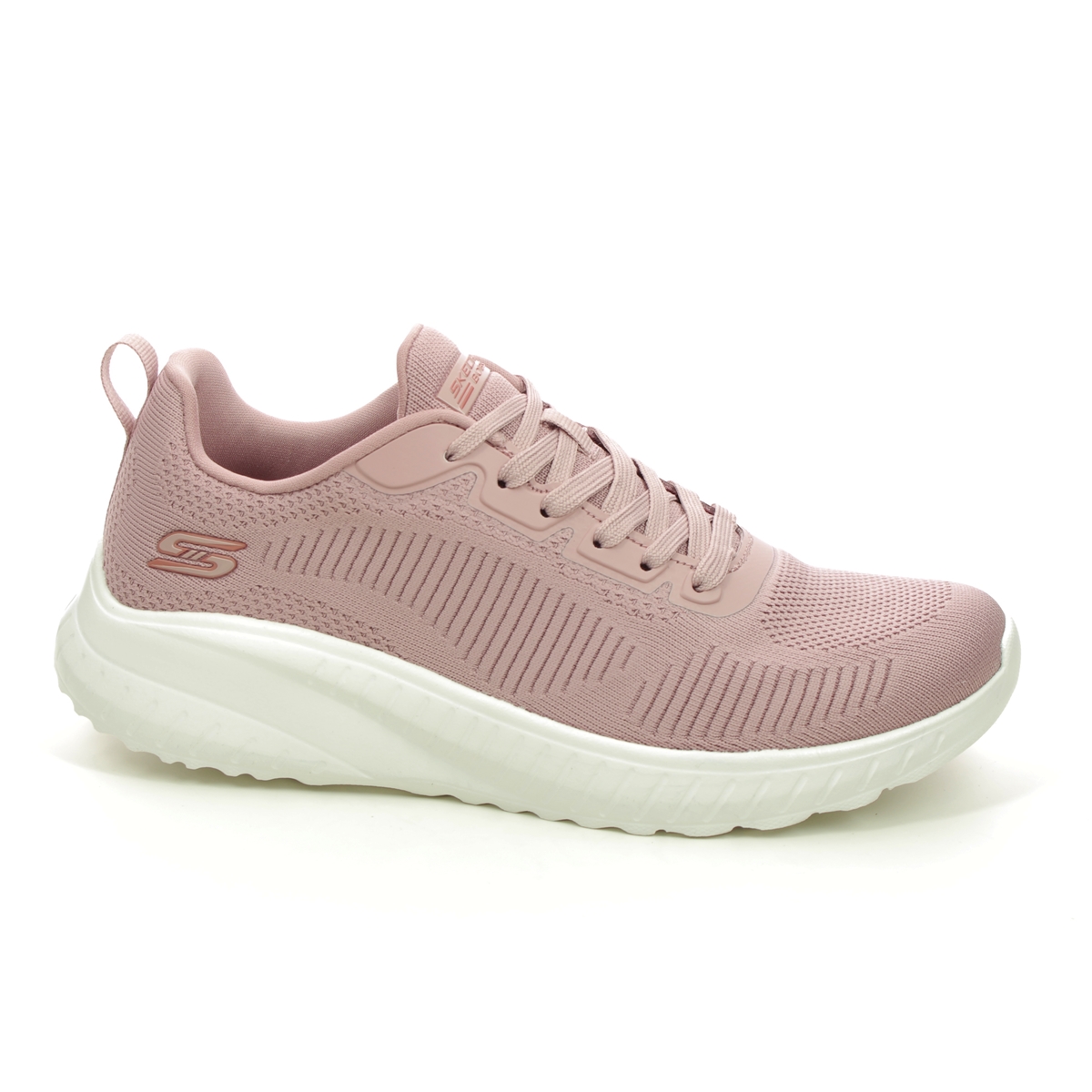 Skechers Bobs Squad Chaos BLSH Blush Pink Womens trainers 117209
