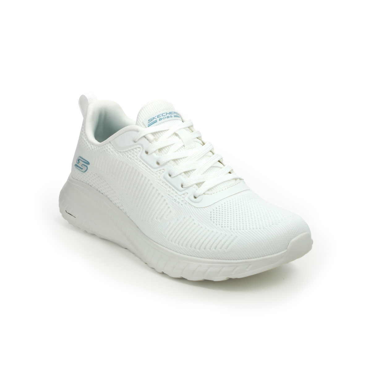 Skechers Bobs Squad Chaos Off White Womens Trainers 117209 In Size 6 In Plain Off White