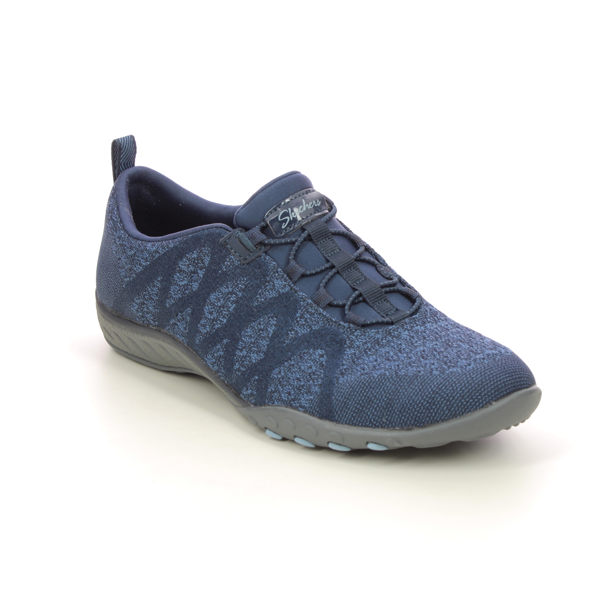 Skechers Breathe Easy Infi-Knity Navy Womens Lacing Shoes 100301 In Size 7 In Plain Navy