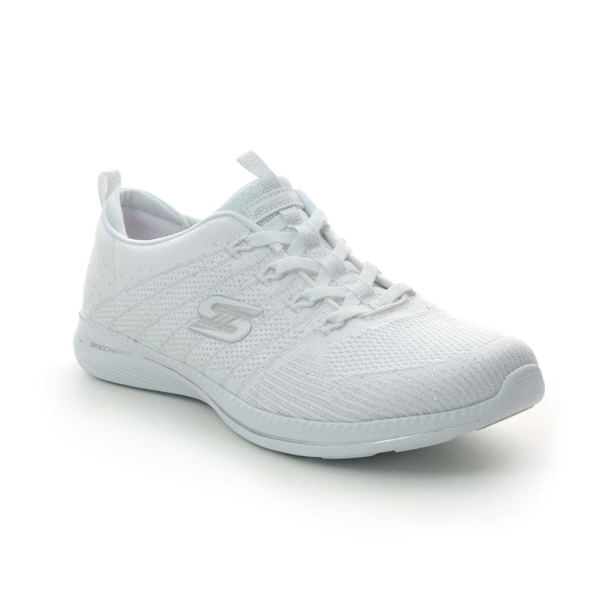 skechers silver trainers