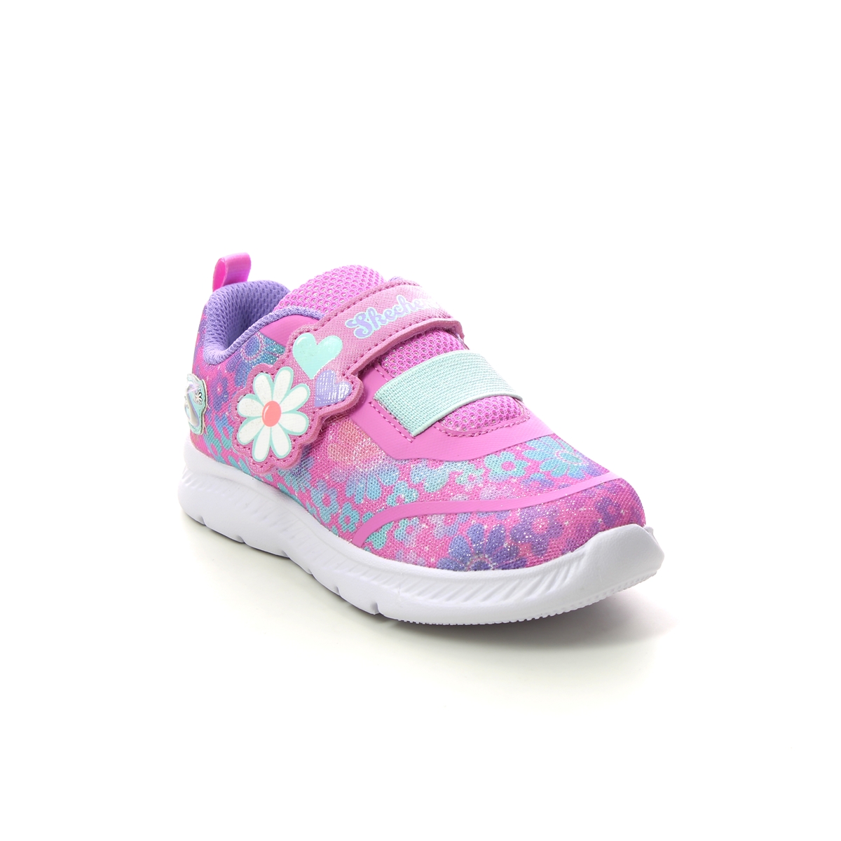 Skechers Comfy Flex 2.0 Pink Kids Girls Trainers 302717N In Size 26 In Plain Pink For kids