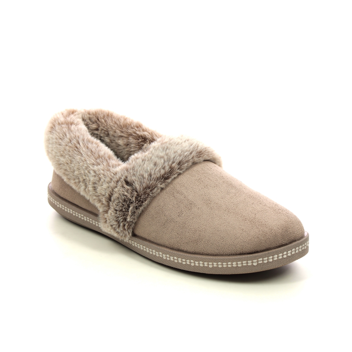 Skechers Cozy Campfire Dark Taupe Womens Slippers 32777 In Size 8 In Plain Dark Taupe