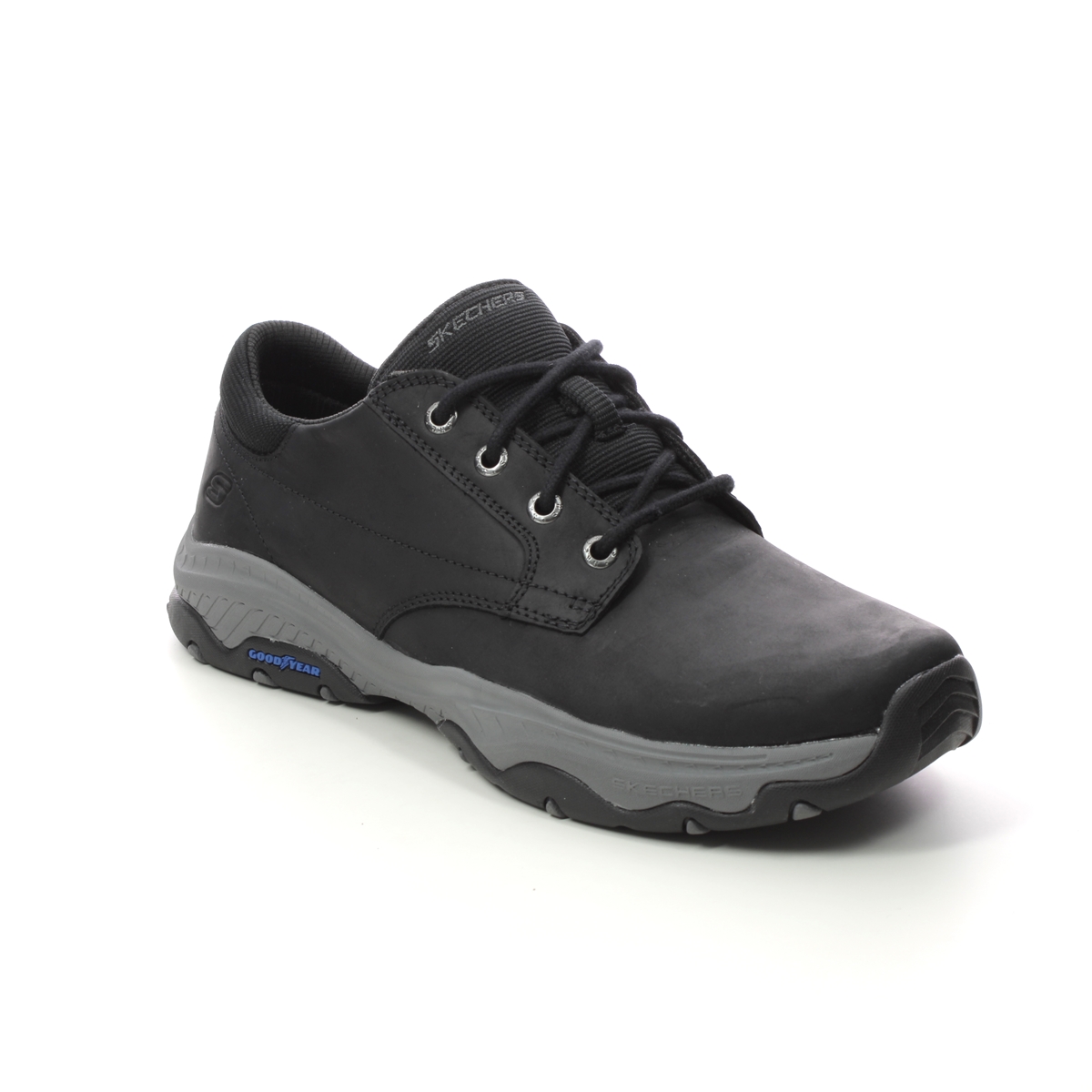 Skechers Craster Fenzo Black Mens Comfort Shoes 204716 In Size 12 In Plain Black