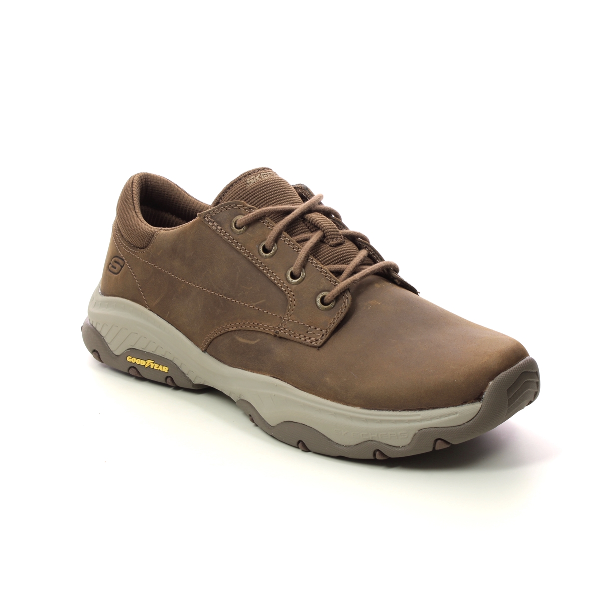Skechers Craster Fenzo Desert Leather Mens Comfort Shoes 204716 In Size 13 In Plain Desert Leather
