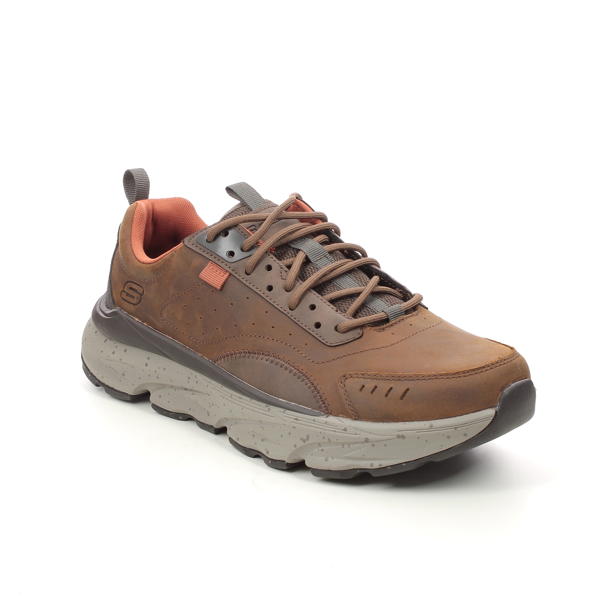Skechers Delmont Relaxed CDB Brown Mens Walking Shoes 210342