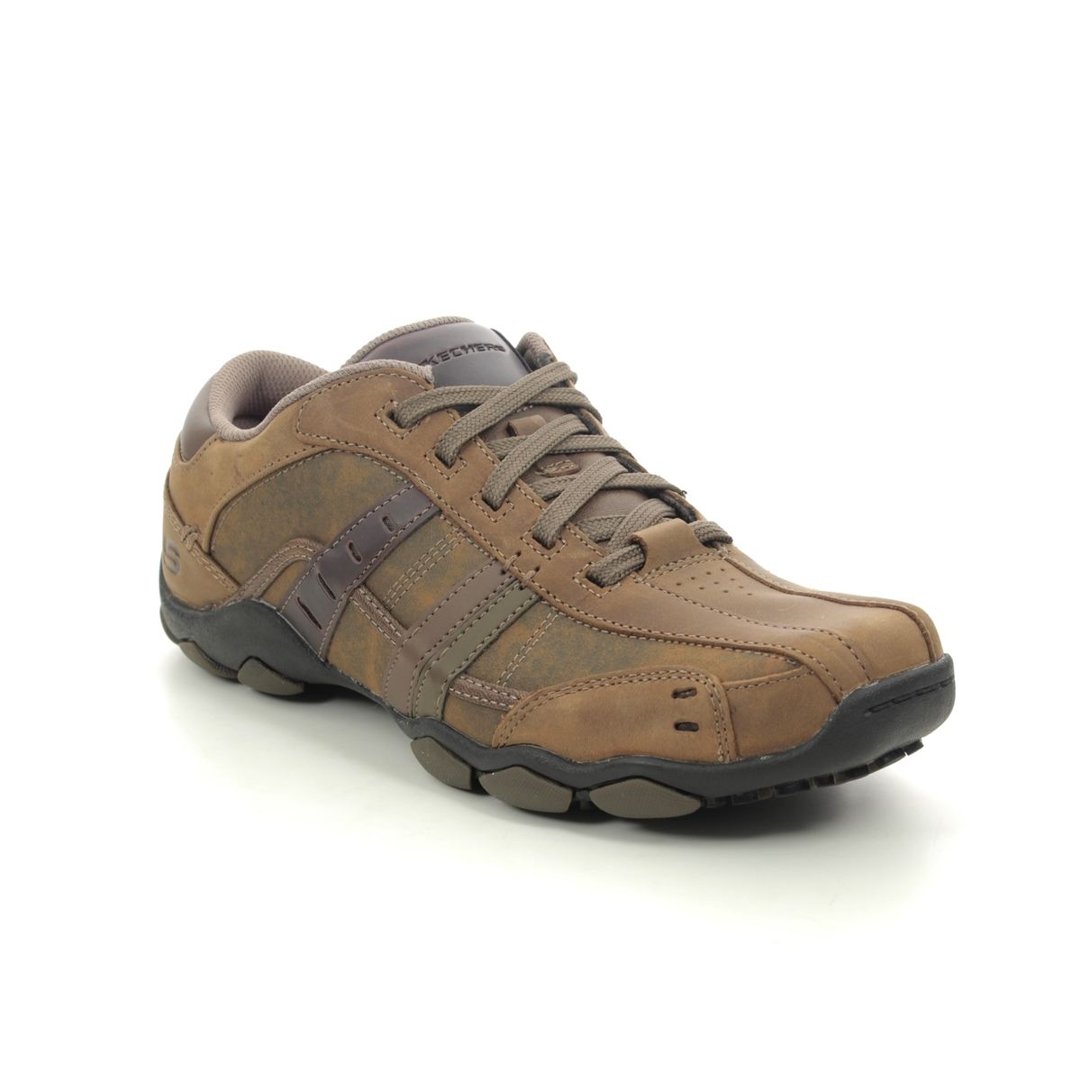 Skechers Diameter Vassell Brown Mens Comfort Shoes 62607 In Size 8 In Plain Brown  in CDB Dark Brown