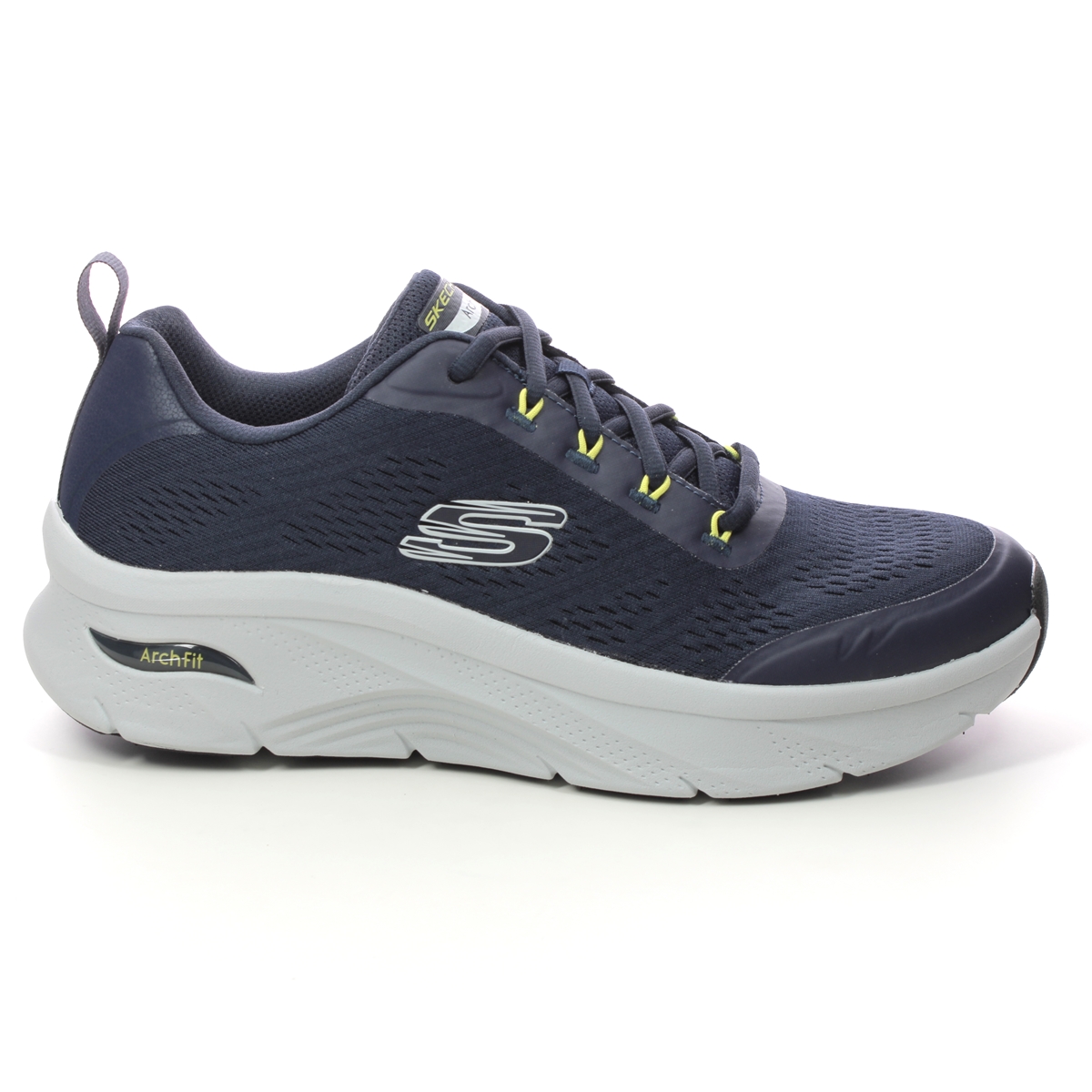 Skechers Dlux Arch Fit Mens NVLM Navy Lime Mens trainers 232502