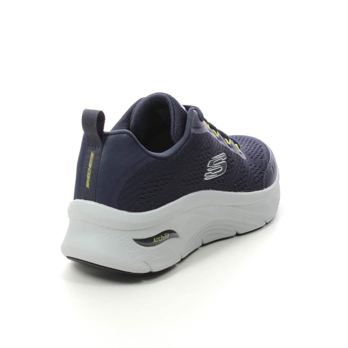 Skechers Dlux Arch Fit Mens NVLM Navy Lime Mens trainers 232502