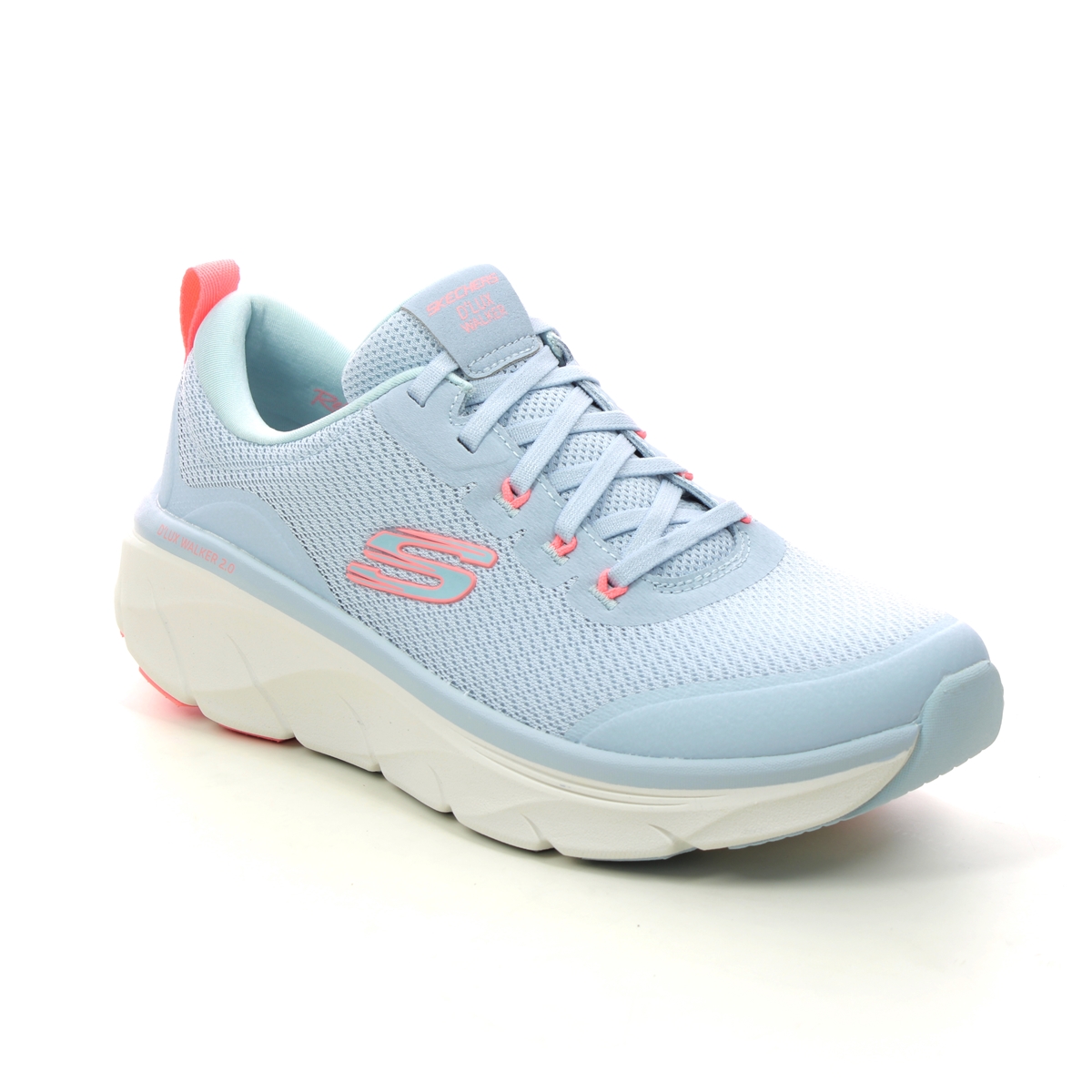 Skechers Dlux Walker 2 BLNC Blue Coral Womens trainers 150095 in a Plain Man-made in Size 5