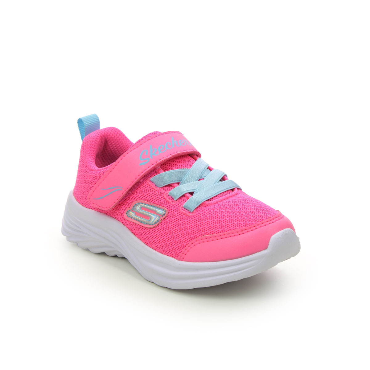 Skechers Dreamy Dancer Infant Pink Turquoise Kids Girls Trainers 302450N In Size 21 In Plain Pink Turquoise
