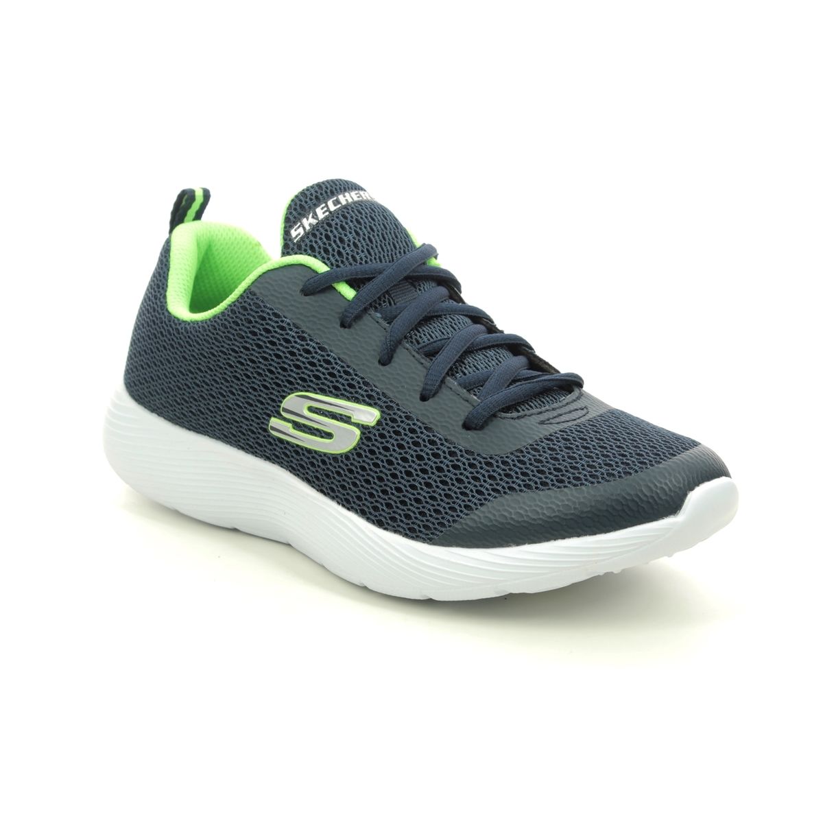 Skechers Lite Speed Navy Lime trainers