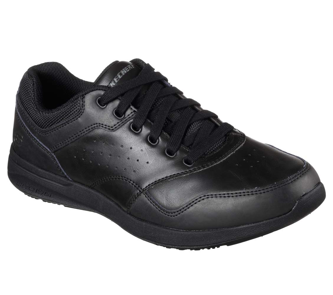 Skechers Elent Velago Black Mens Comfort Shoes 65406 In Size 8.5 In Plain Black