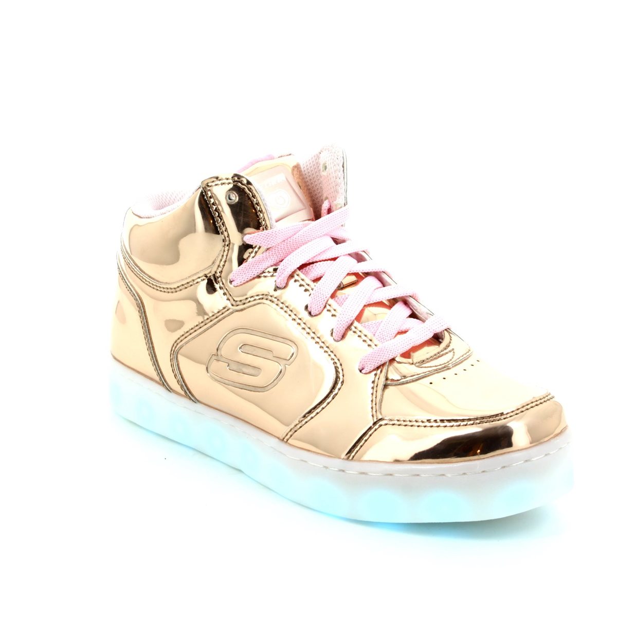 skechers gold light up shoes
