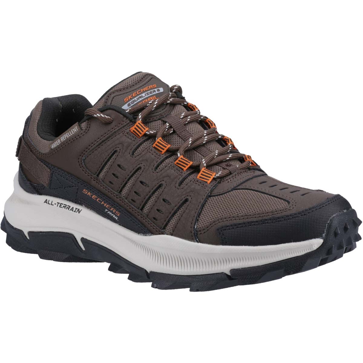 Skechers Equalizer 5.0 Trail Solix BROR Brown Orange Mens comfort shoes in a Plain Leather and Textile in Size 6