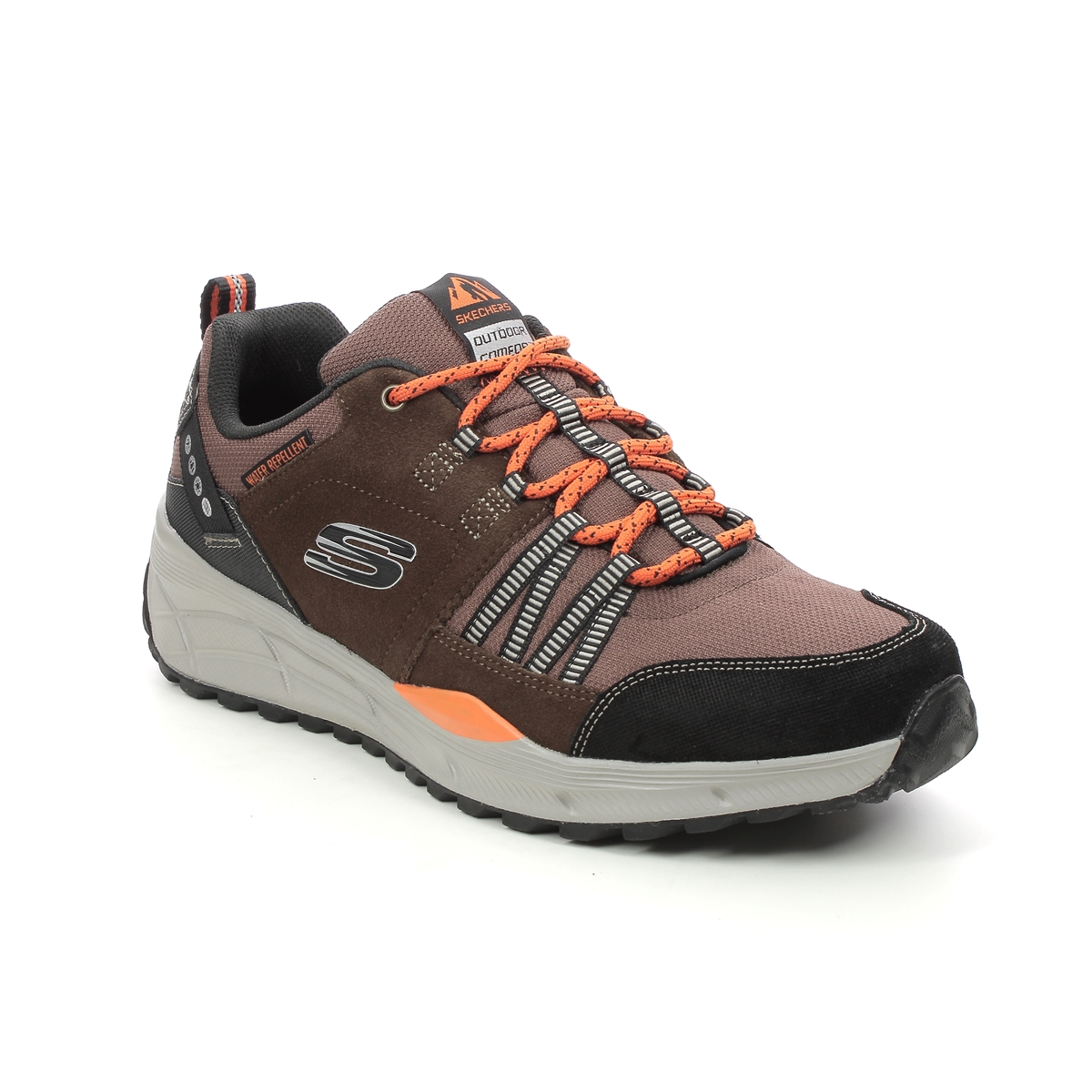 Skechers Equalizer Trail Relaxed Fit BRBK Brown Mens trainers 237023 in a Plain Leather and Man-made in Size 9